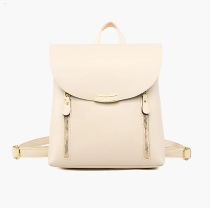 SYZM Simple Elegant Lady Backpack Fashion Handbag PU Leather Women  Backpack Women Business Shoulders Bag Schoolbag for Girls