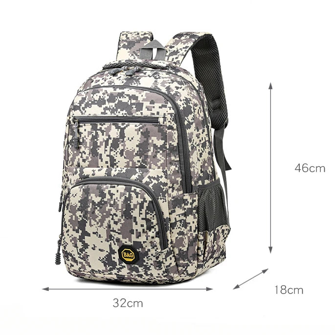 SYZM Sports Camouflage Trend Portable Travel Backpack New Large Capacity Fashion Outdoor Hiking Bag