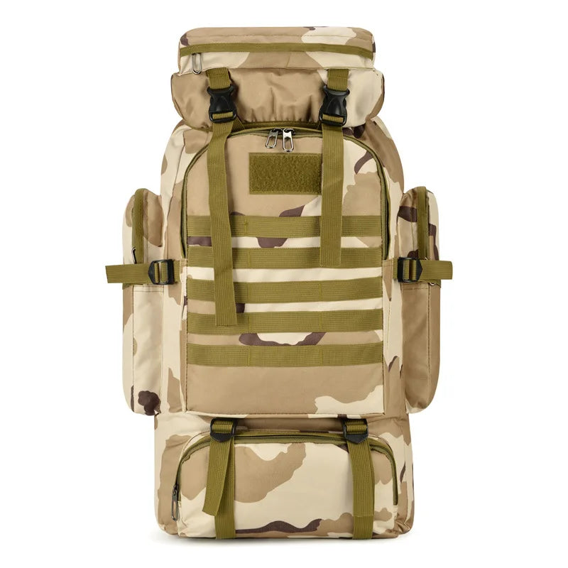 SYZM Tactical Outdoor Backpack Mountaineering Bag Large Capacity 70L Oxford Cloth Backpack Hiking Sports  Camping