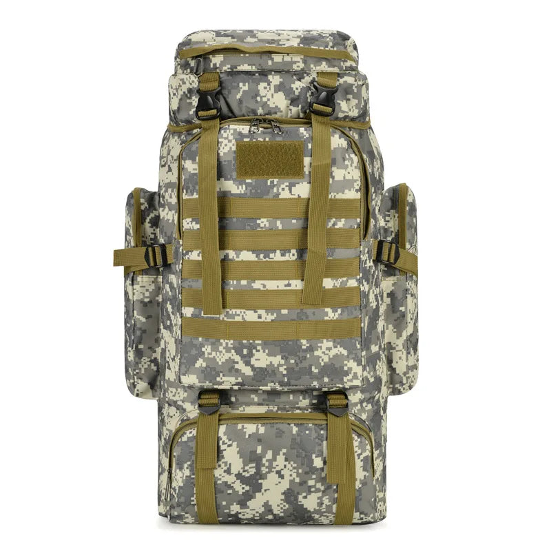 SYZM Tactical Outdoor Backpack Mountaineering Bag Large Capacity 70L Oxford Cloth Backpack Hiking Sports  Camping