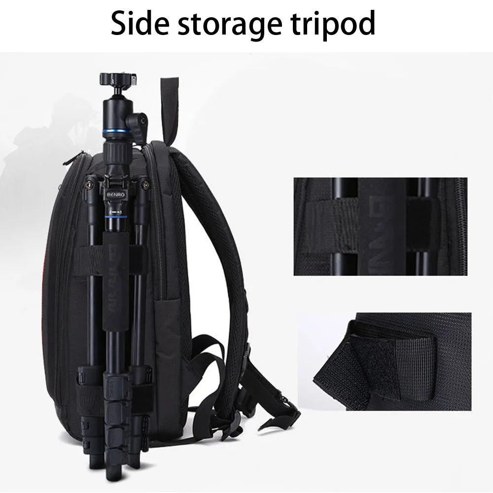 SYZM Waterproof Camera Backpack Shock Absorption DLSR Shoulders Bags Nylon Camera Lens Bag Outdoor Travel Backpack Laptop Bag