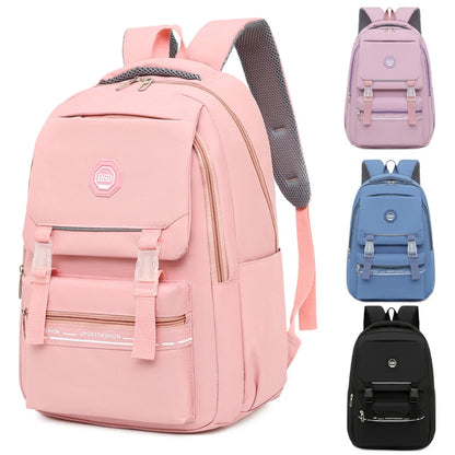 SYZM Waterproof Nylon Women Backpack Solid Color Students Schoolbag Fashion Multi-pocket Travel Bag Large-capacity Shoulder Bag