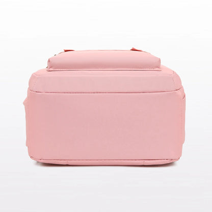 SYZM Waterproof Nylon Women Backpack Solid Color Students Schoolbag Fashion Multi-pocket Travel Bag Large-capacity Shoulder Bag