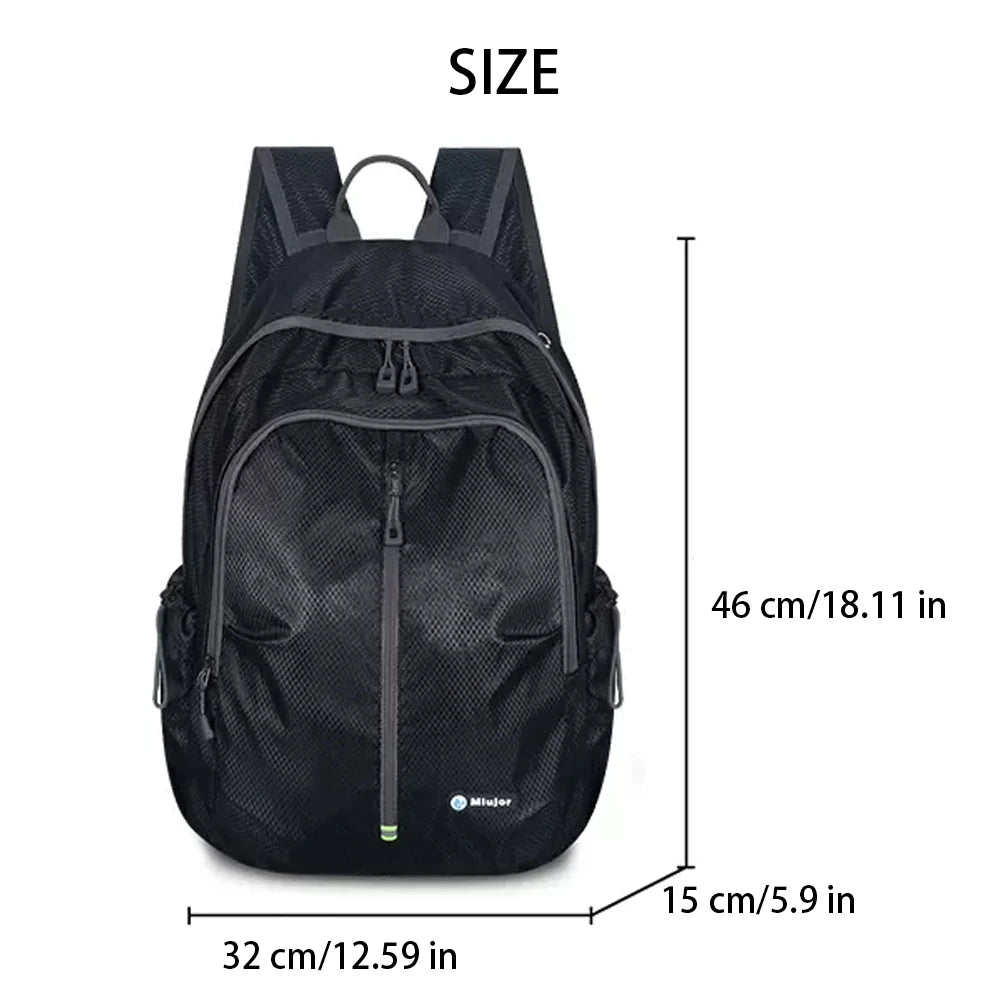 SYZM Waterproof Sports Backpack Foldable Lightweight Outdoor Backpack Portable Large Capacity Travel Bag Mountaineering Knapsack