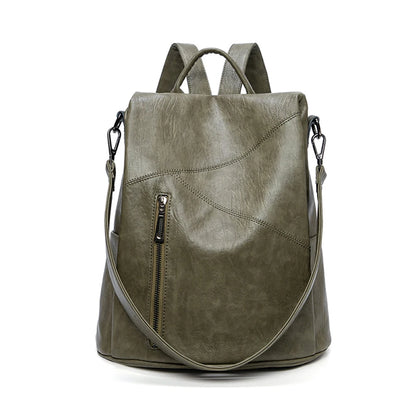 SYZM Women Genuine Leather Backpacks  Anti-theft Backpack  Fashion Multifunctional Backpack Waterproof Large Capacity Schoolbag