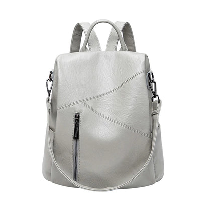 SYZM Women Genuine Leather Backpacks  Anti-theft Backpack  Fashion Multifunctional Backpack Waterproof Large Capacity Schoolbag
