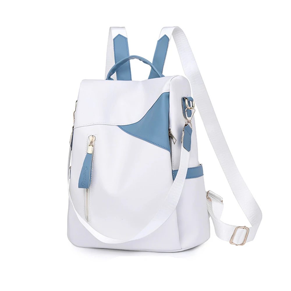 SYZM Women Large Capacity Backpack High Quality Leather Female Anti-theft Bag s School Bags Travel Backpack Ladies PU Rucksack
