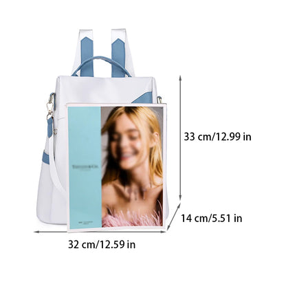 SYZM Women Large Capacity Backpack High Quality Leather Female Anti-theft Bag s School Bags Travel Backpack Ladies PU Rucksack