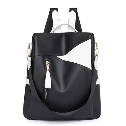 SYZM Women Large Capacity Backpack High Quality Leather Female Anti-theft Bag s School Bags Travel Backpack Ladies PU Rucksack