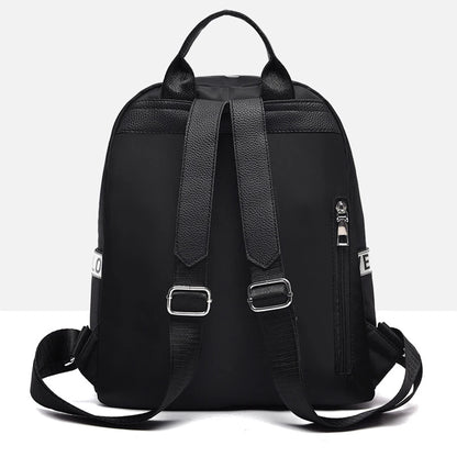 SYZM Women Waterproof Oxford Backpack Elegant Cross Strap Backpack Cute Girl Schoolbag with Plush Ball College Student Bags