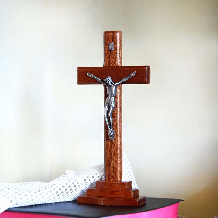 TOP GOOD Christianism Catholicism Jesus Christ on Cross Crucifixion Home Religious Praying art holy statue- HOT SALE