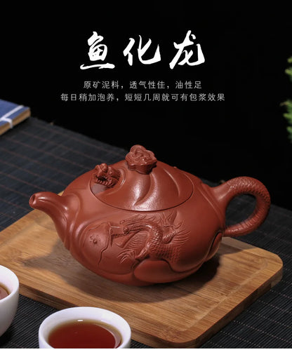 Original Yixing Clay Yuhualong Purple Clay Teapot Wholesale Pure Hand Total Authentic Teapot Manufacturer One Piece Dropshipping