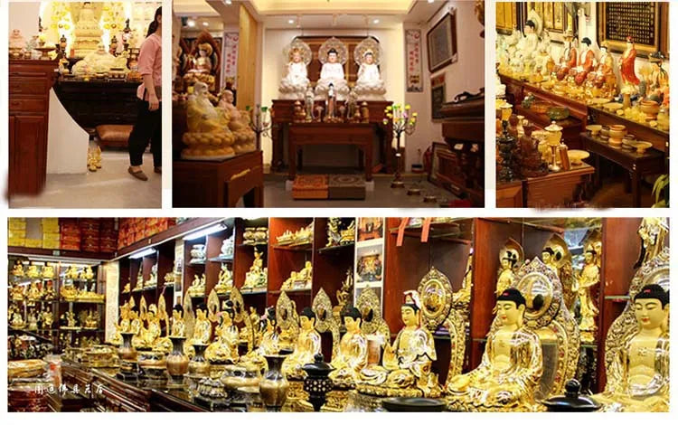 48CM large Southeast Asia Buddhism HOME temple HIGH grade Sakyamuni Amitabha Buddha Patron saint jade statue bless safety health
