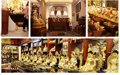 48CM large Southeast Asia Buddhism HOME temple HIGH grade Sakyamuni Amitabha Buddha Patron saint jade statue bless safety health