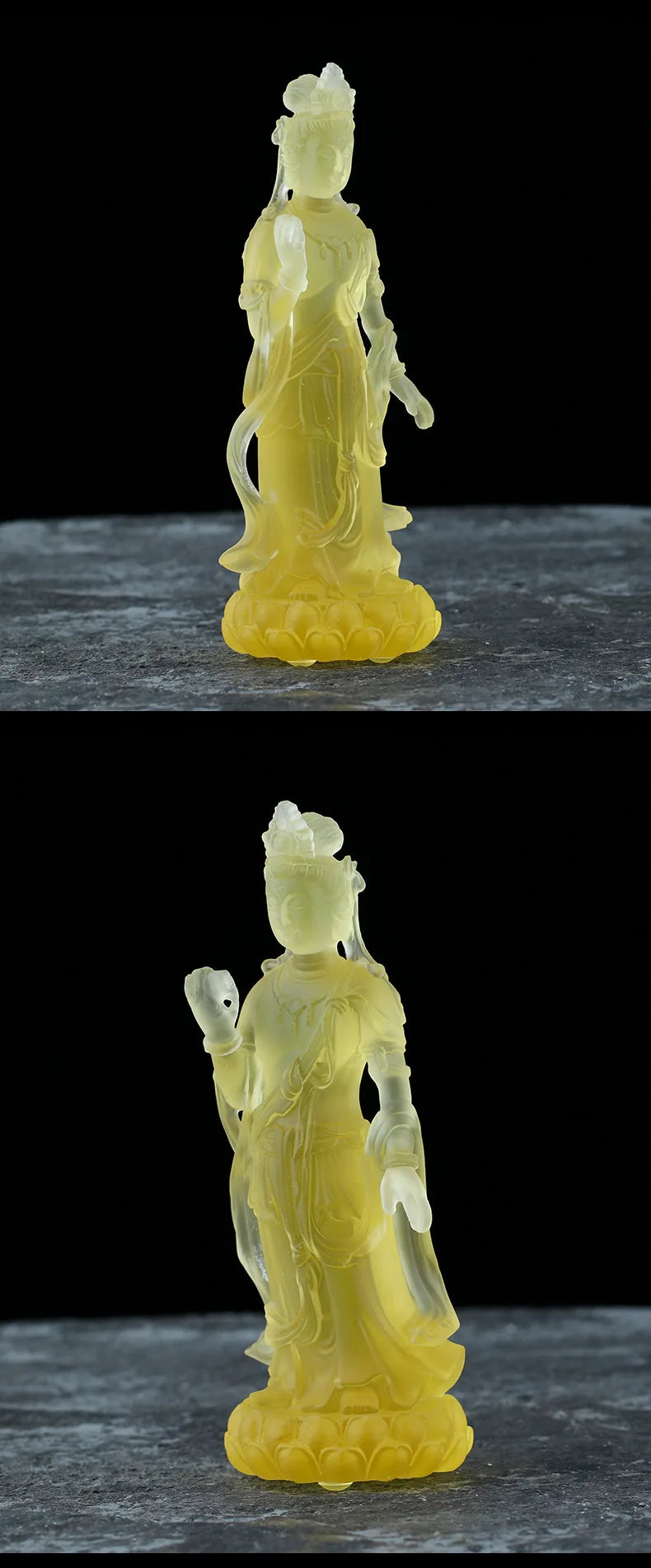 A Pair Coloured glaze Sunlight and Moonlight Bodhisattva Art Ornament Crafts