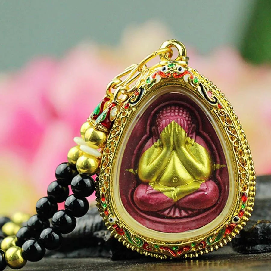 Southeast Asia Thailand Temple talisman bring wealth money GOOD LUCK BLESS safe health YAN MIAN God Buddha card Pendant Amulet