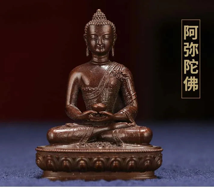 buddhism Buddhist pocket Travel Carry-on Accompanying talisman bless safety good luck Tibet Handmade Amitabha Buddha statue