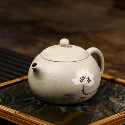 Zisha Teapot Yixing Handmade Pot, Kung-Fu Teaware, Purple Clay Drinkware for Puer Green Black Chinese Tea, Duan Mud Xishi