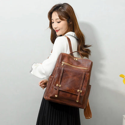 Sac A Dos Bagpack Durable PU Anti Splash Knapsack Luxury Women Designer Brand Backpack Large Capacity Student Schoolbag Mochilas