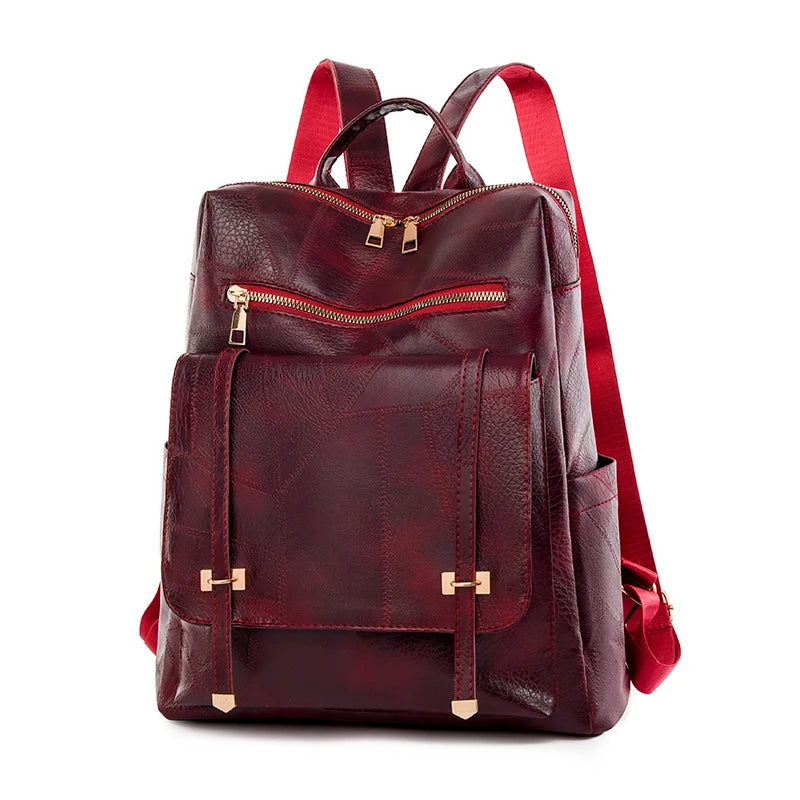 Sac A Dos Bagpack Durable PU Anti Splash Knapsack Luxury Women Designer Brand Backpack Large Capacity Student Schoolbag Mochilas