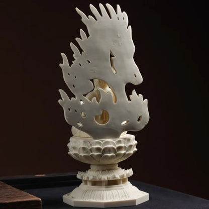 Sacred Acala Showcase: Fudo Myoo Enlightened Presence on Lotus - Exquisite Mingwan Wooden Buddha Artifact, Universal Craft