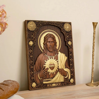 Sacred Heart of Jesus Religious Statue Saint Man Jesus Christ Wall Hanging Home and Decoration Church Catholic Christmas Gift