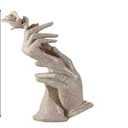 Light Luxury Handheld Rose Ornaments Resin Gesture Sculpture Statue Desktop Decoration Living Room Study Modern Crafts Gift