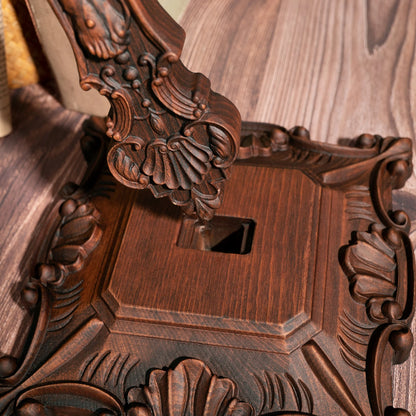 Saint Benedict Medal  Catholic Cross Order of Exorcism Wooden Carved Cross, Standing Cross Church Table Decor - With Base