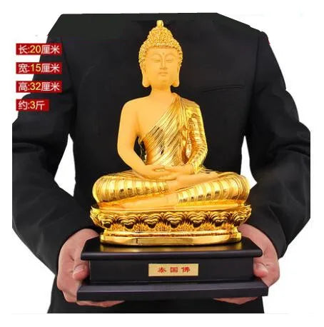 Sakyamuni Buddha Buddha like the golden statue to protect the Buddhist products of Thai Buddhism crafts