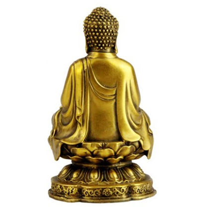 Sakyamuni Buddha furnishing crafts Pure copper Guanyin statue bless peace car decoration Fengshui consecration Ornaments