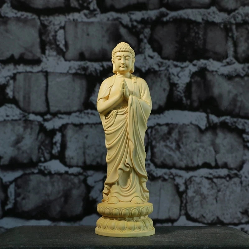 Sakyamuni - Wooden Buddha Statues, 21CM, Gifts, Home Decor Collection, Ornaments