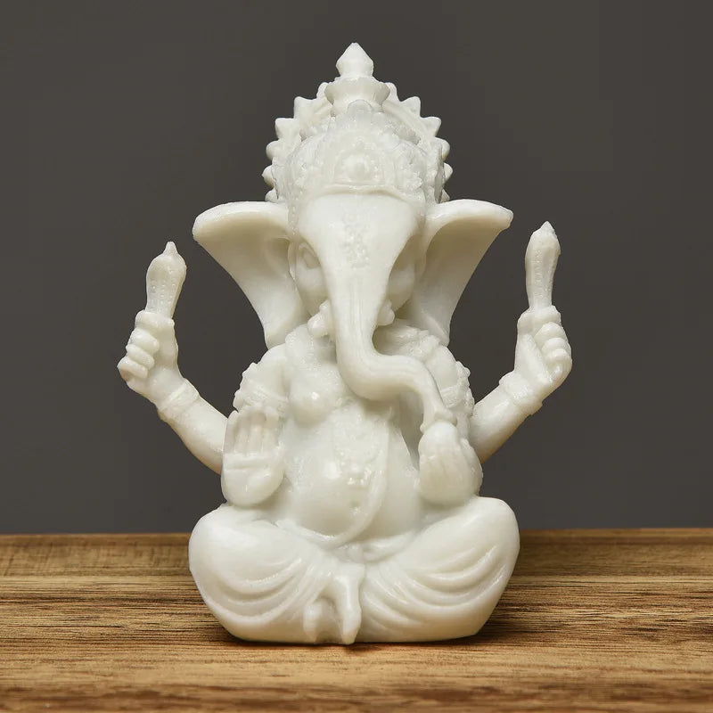 Sandstone Ganesha Buddha Handmade Indian Ganesha Elephant Figurine Elephant Statue Sculpture Home Decoration Accessories