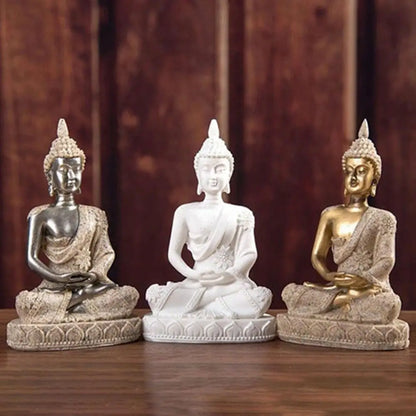 Sandstone Hindu Buddha sculpture figure miniature figure Buddha soft smile Statue Sculpture Figurine Miniature Model Home Decor