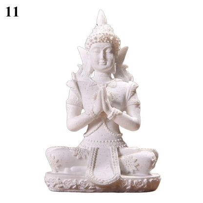 Sandstone Hindu Buddha sculpture figure miniature figure Buddha soft smile Statue Sculpture Figurine Miniature Model Home Decor