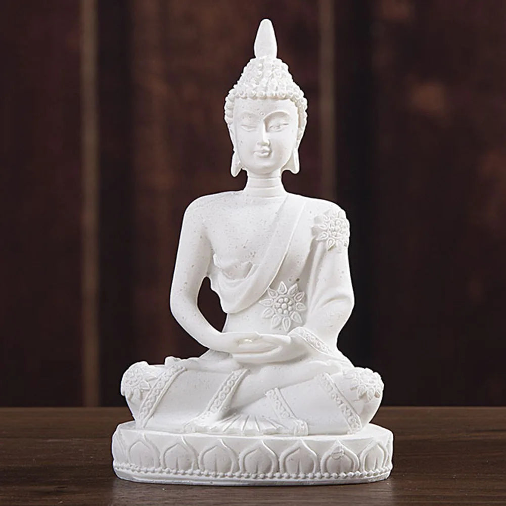 Sandstone Hindu Buddha sculpture figure miniature figure Buddha soft smile Statue Sculpture Figurine Miniature Model Home Decor