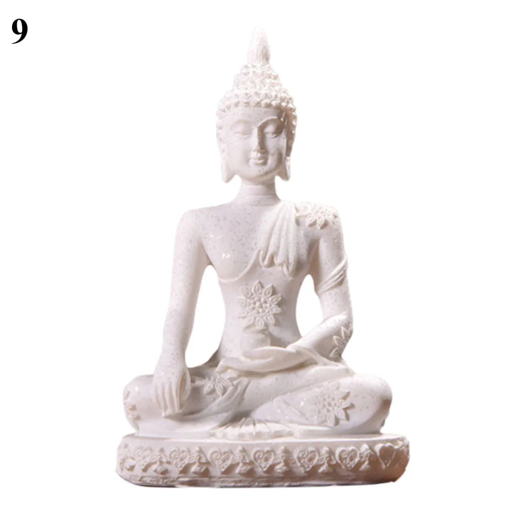 Sandstone Hindu Buddha sculpture figure miniature figure Buddha soft smile Statue Sculpture Figurine Miniature Model Home Decor