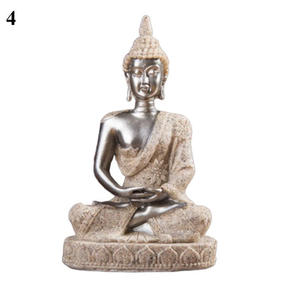 Sandstone Hindu Buddha sculpture figure miniature figure Buddha soft smile Statue Sculpture Figurine Miniature Model Home Decor