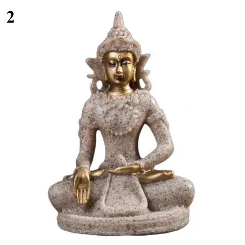 Sandstone Hindu Buddha sculpture figure miniature figure Buddha soft smile Statue Sculpture Figurine Miniature Model Home Decor