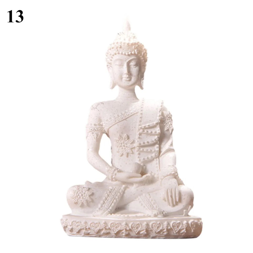 Sandstone Hindu Buddha sculpture figure miniature figure Buddha soft smile Statue Sculpture Figurine Miniature Model Home Decor