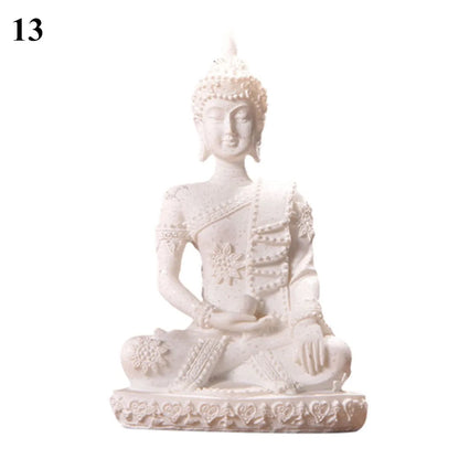 Sandstone Hindu Buddha sculpture figure miniature figure Buddha soft smile Statue Sculpture Figurine Miniature Model Home Decor
