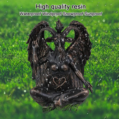 Satan Goat Baphomet Statue Resin Satanic Figurine Decor Church Satanic Sabbatic Goat Sculpture Home Decoration Statue Religious