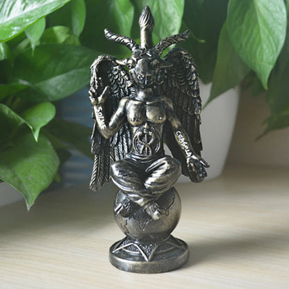 Satan Goat Baphomet Statue Resin Satanic Figurine Decor Church Satanic Sabbatic Goat Sculpture Home Decoration Statue Religious