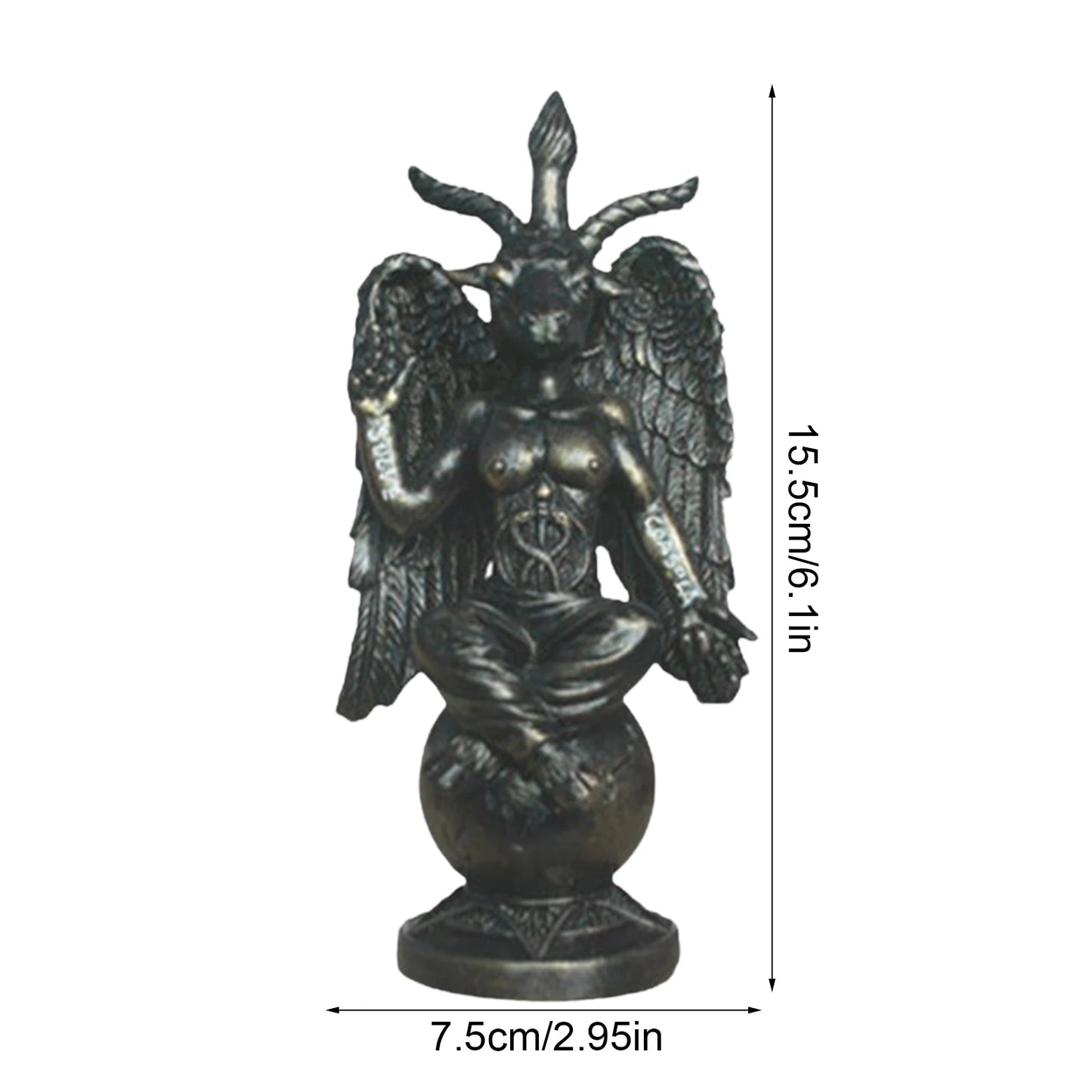 Satan Goat Baphomet Statue Resin Satanic Figurine Decor Church Satanic Sabbatic Goat Sculpture Home Decoration Statue Religious