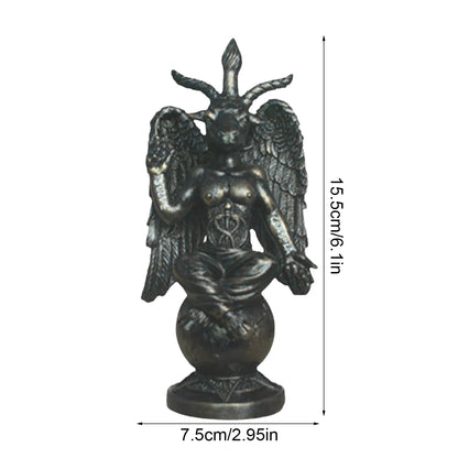 Satan Goat Baphomet Statue Resin Satanic Figurine Decor Church Satanic Sabbatic Goat Sculpture Home Decoration Statue Religious