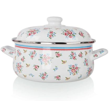 Saucepan Soup Pots Porcelain Enameled Thicken Kitchen Accessories Gas Cooker General Use Daily Cooking Cookware Easy Cleaning