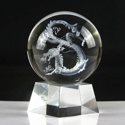 Southeast Asia TOP COOL Business Ornament HOME SHOP OFFICE auspicious FENG SHUI Talisman 3D Royal Dragon Crystal ball statue