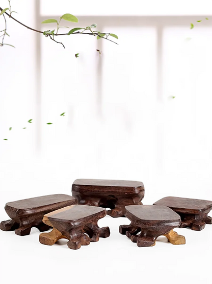 Black Sandalwood Root Carving Base Bracket, Solid Wood Bracket, Bottom Bracket, Red Wood Handicraft Stone, strange Stone
