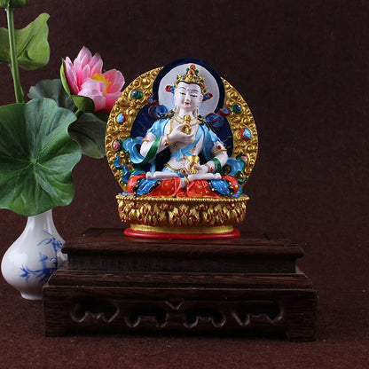 Buddhism colored draw Good Buddha statue bless family Safety Health luck Vajrasattva mahasattva Buddha Painted Buddha statue
