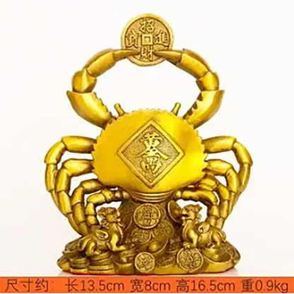 Money crab ornament windfall profit general Bafanglai copper crab office lucky desktop decoration crafts