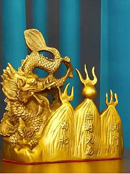 Brass fire avoiding dragon kitchen dry position Qiangua Northwest Angle fire burning Tianmen home crafts decorations